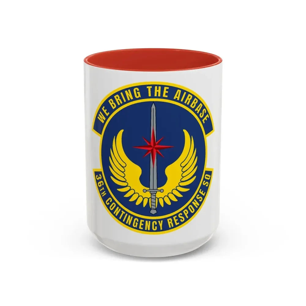 36 Contingency Response Squadron PACAF v2 (U.S. Air Force) Accent Coffee Mug 15oz Red - Go Mug Yourself