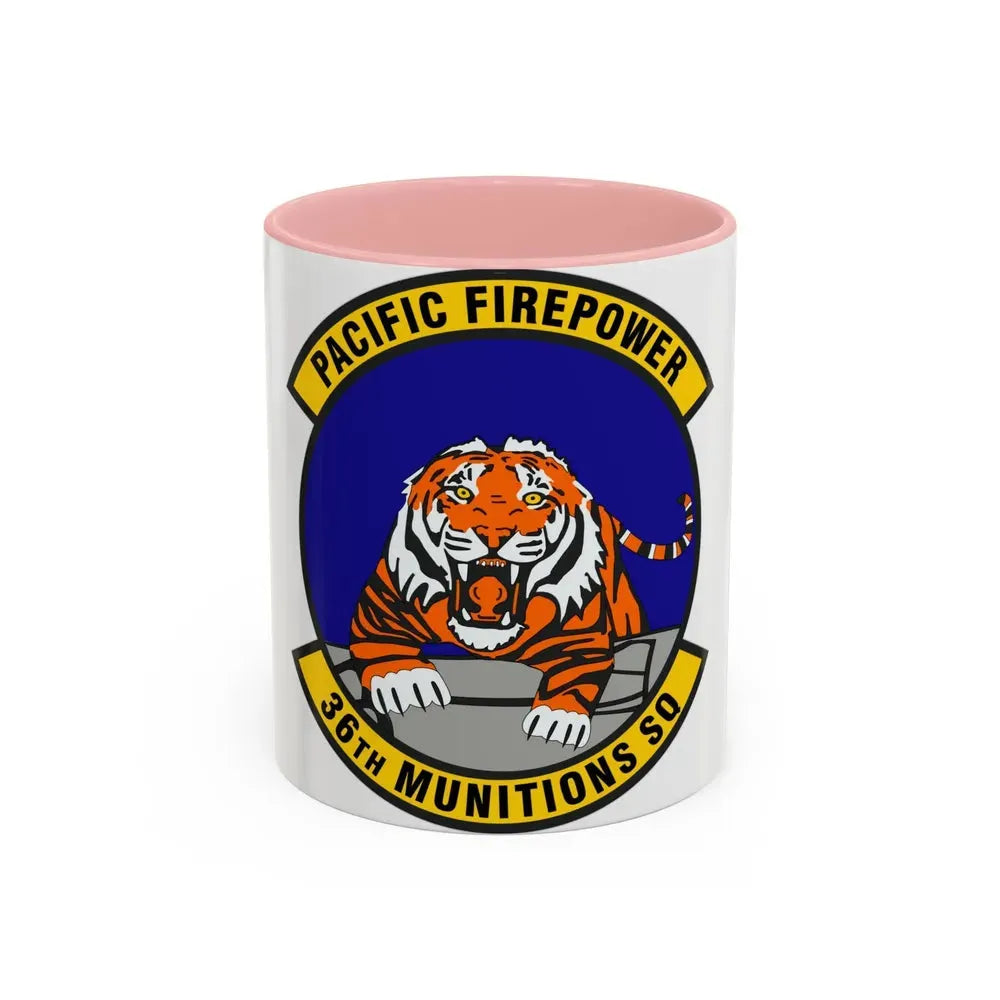36 Munitions Squadron PACAF (U.S. Air Force) Accent Coffee Mug 11oz Pink - Go Mug Yourself