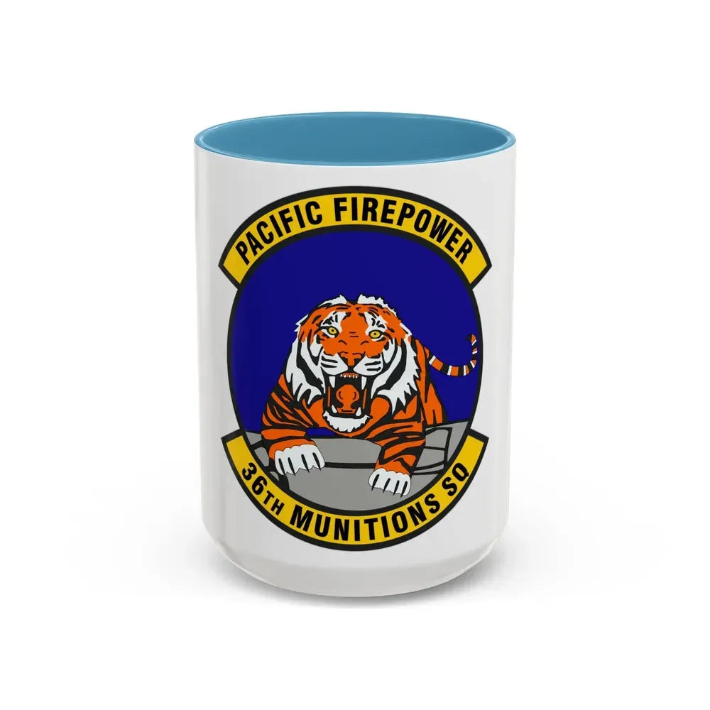 36 Munitions Squadron PACAF (U.S. Air Force) Accent Coffee Mug 15oz Light Blue - Go Mug Yourself