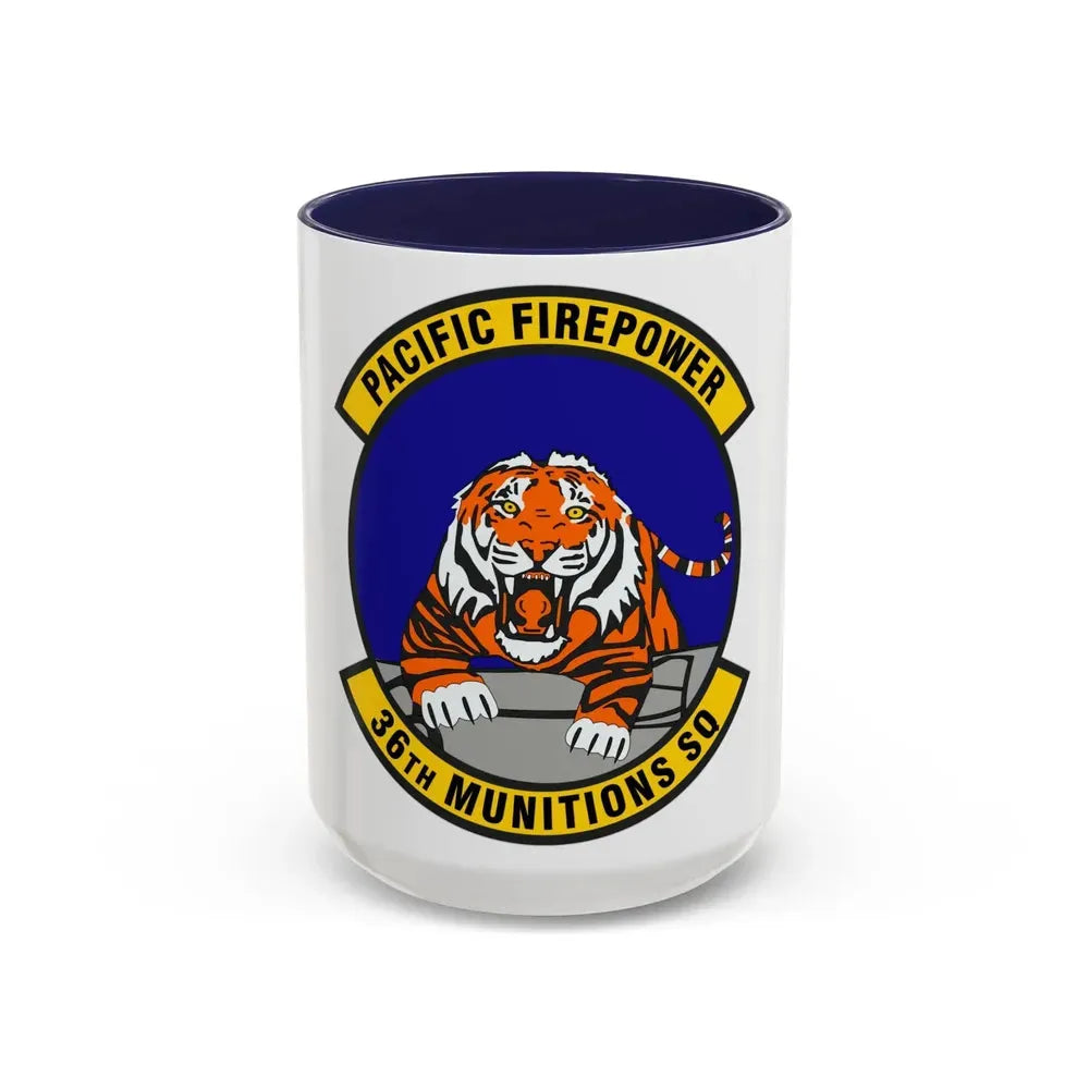 36 Munitions Squadron PACAF (U.S. Air Force) Accent Coffee Mug 15oz Navy - Go Mug Yourself