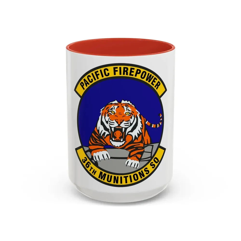 36 Munitions Squadron PACAF (U.S. Air Force) Accent Coffee Mug 15oz Red - Go Mug Yourself