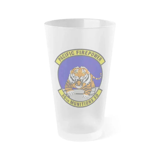 36 Munitions Squadron PACAF (U.S. Air Force) Frosted Pint Glass 16oz 16oz Frosted - Go Mug Yourself
