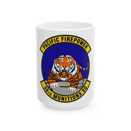 36 Munitions Squadron PACAF (U.S. Air Force) White Coffee Mug 15oz - Go Mug Yourself