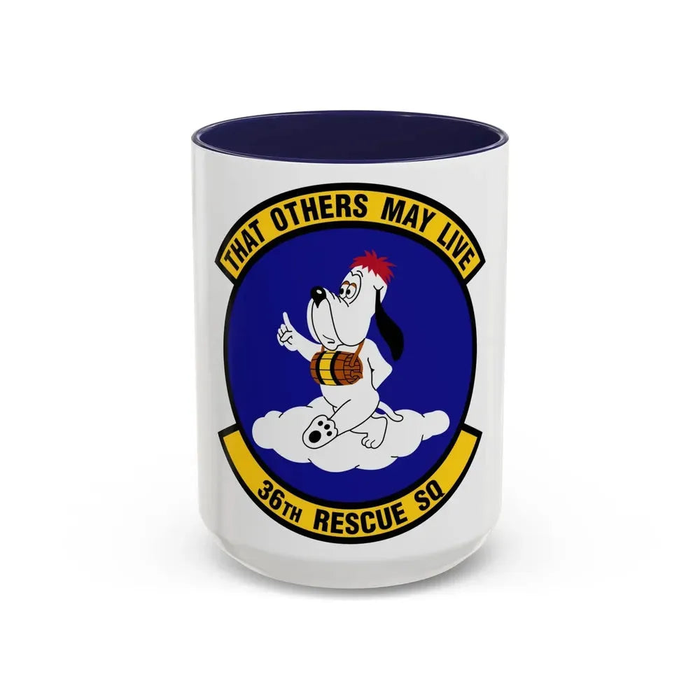 36 Rescue Sq AETC (U.S. Air Force) Accent Coffee Mug 15oz Navy - Go Mug Yourself