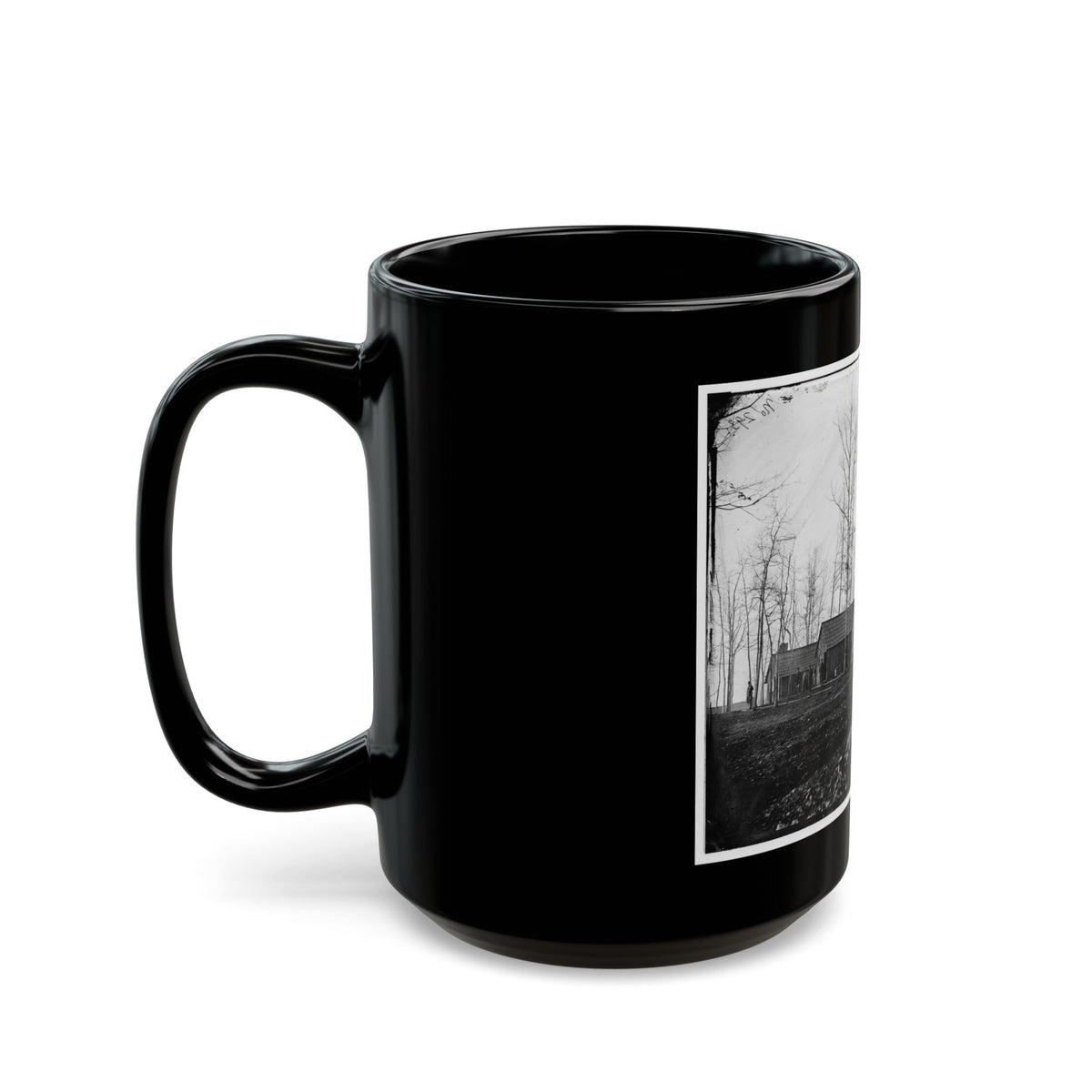 Rappahannock Station, Va. Quarters Of Field And Staff Officers, 50th New York Engineers (U.S. Civil War) Black Coffee Mug