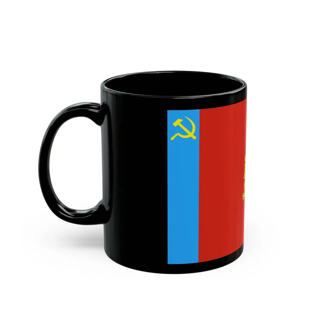 Flag of Vladimir Oblast Russia - Black Coffee Mug-Go Mug Yourself