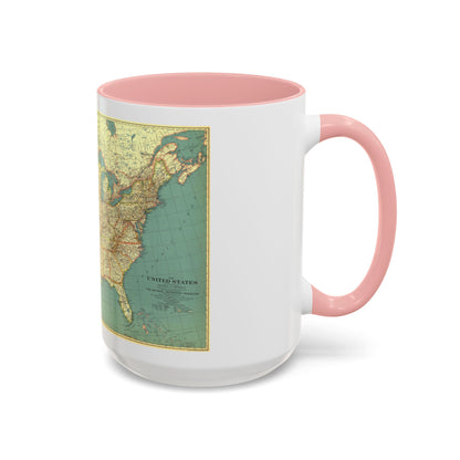 USA - The United States (1933) (Map) Accent Coffee Mug