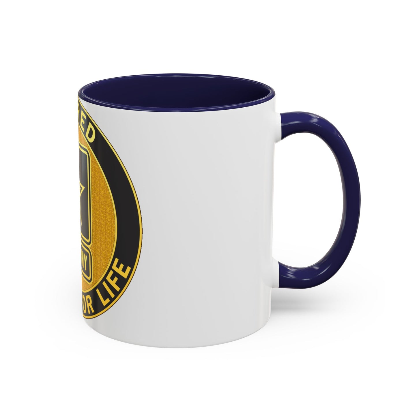 Mug à café avec insigne d'identification de service à la retraite (armée américaine)