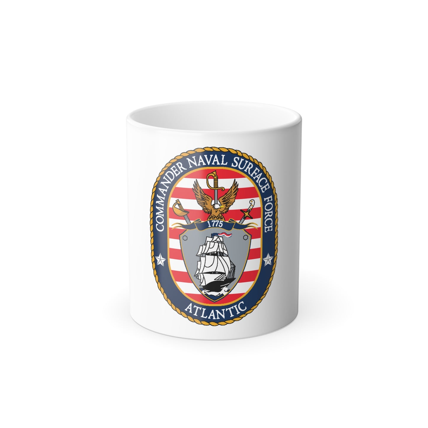 COMNAVSURFLANT N44 Commander Naval Surface Force Atlantic (U.S. Navy) Color Changing Mug 11oz