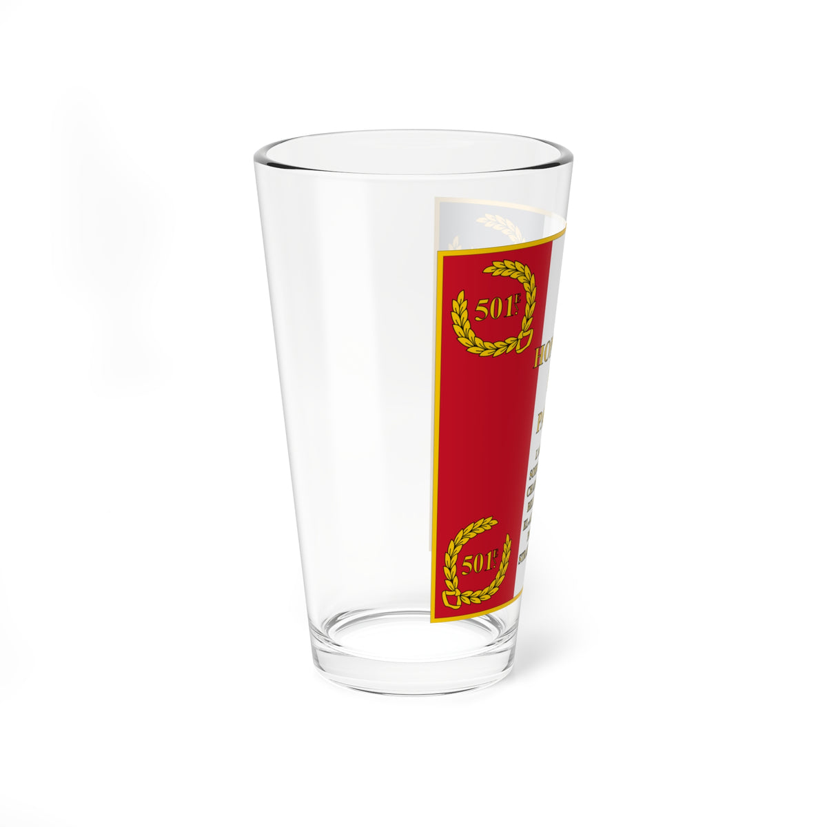 Drapeau Regimentaire du 501eme RCC - Revers (France) Pint Glass 16oz