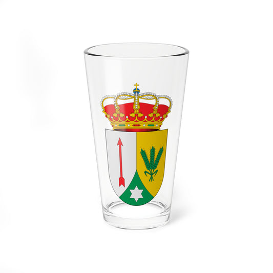 Escudo de Alcoba de los Montes Ciudad Real (Spain) (Coat of Arms) Pint Glass 16oz