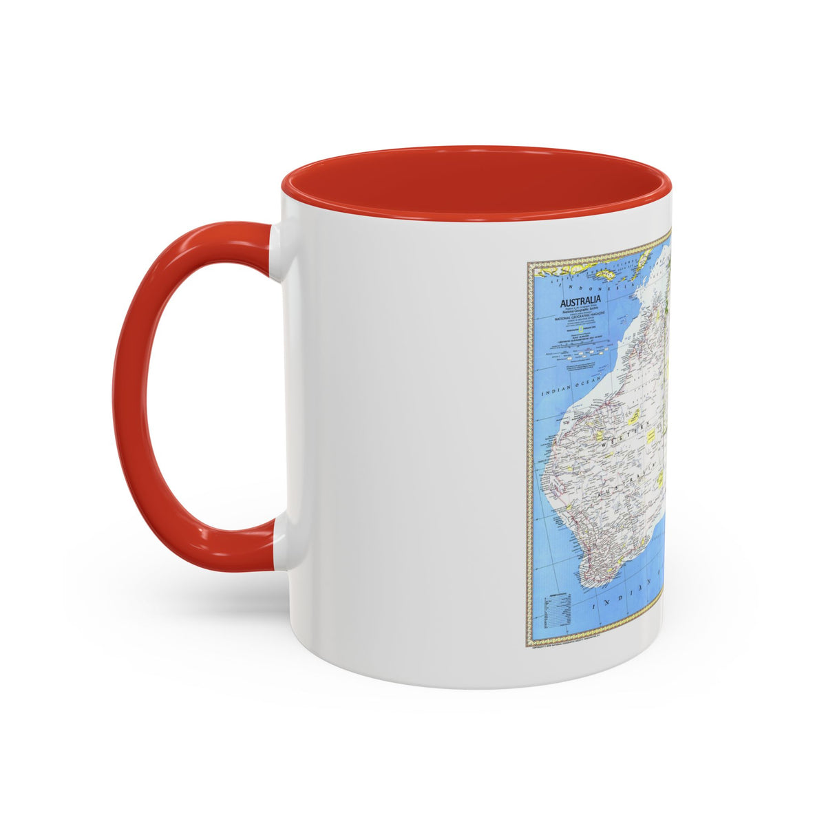 Australia (1979) (Map) Accent Coffee Mug