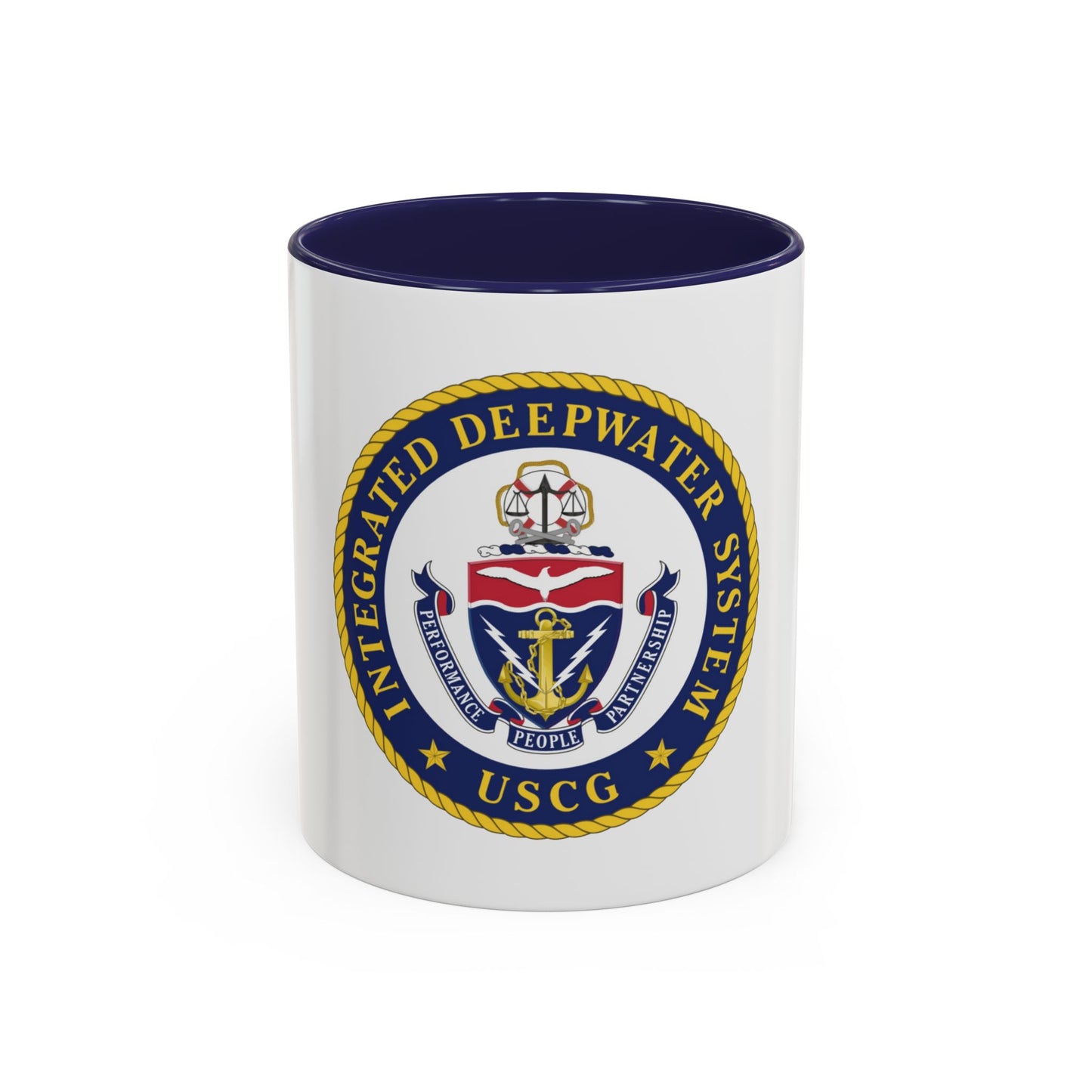 USCG Integrated Deepwater System (U.S. Coast Guard) Accent Coffee Mug
