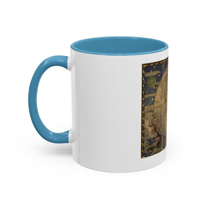 Map of Discovery- Western Hemisphere (1928) (Map) Accent Coffee Mug