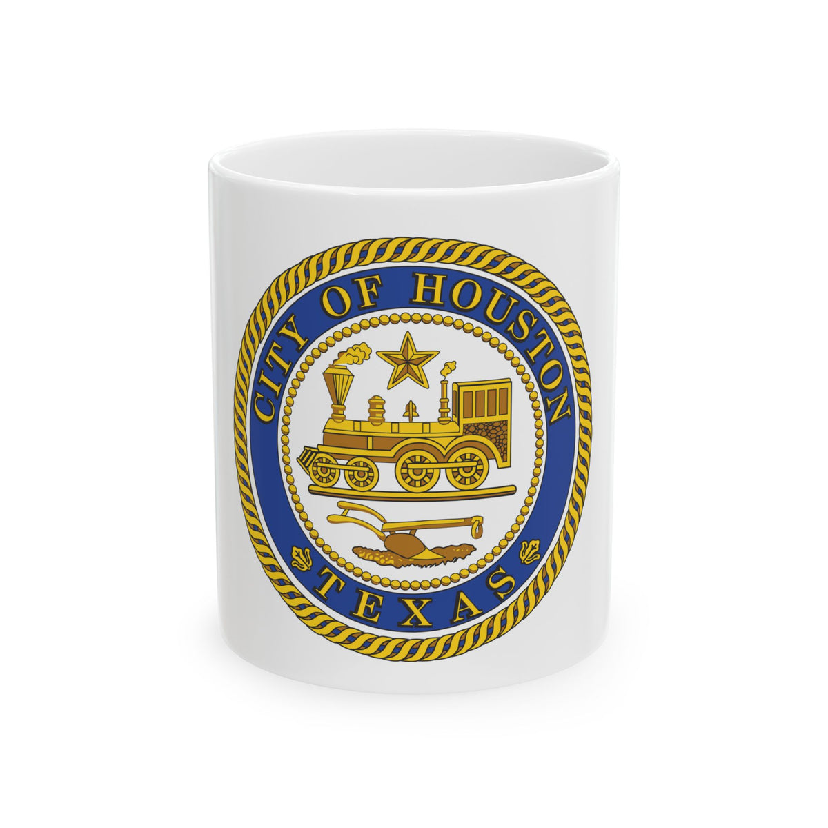 Seal of Houston Texas - White Coffee Mug