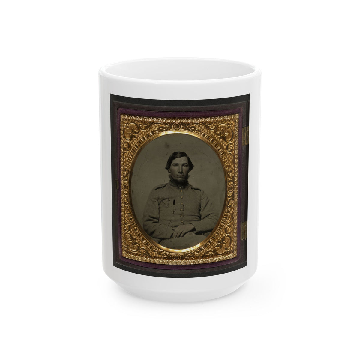 Unidentified Soldier In Confederate Shell Jacket (U.S. Civil War) White Coffee Mug
