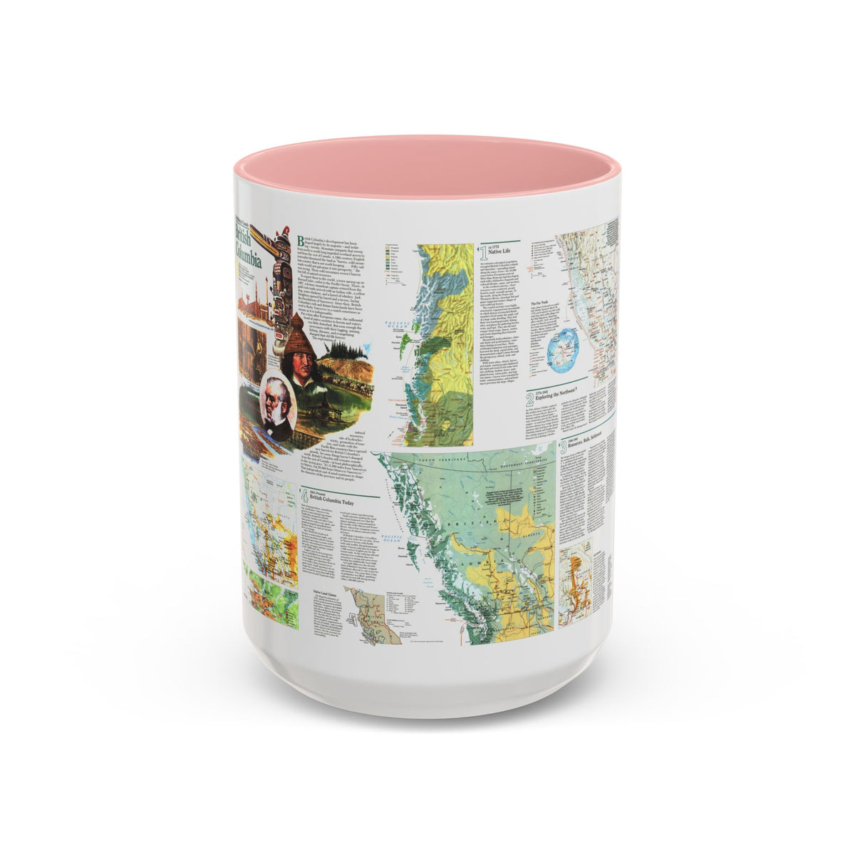 Canada - British Columbia 2 (1992) (Map) Accent Coffee Mug
