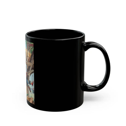 Building a Treehouse - Black Coffee Mug-Go Mug Yourself