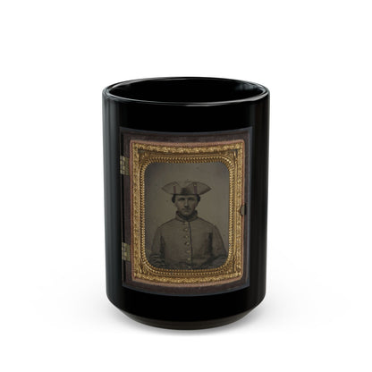 Private Thomas Green Of Co. B, 11th Massachusetts Infantry Regiment In Uniform (U.S. Civil War) Black Coffee Mug