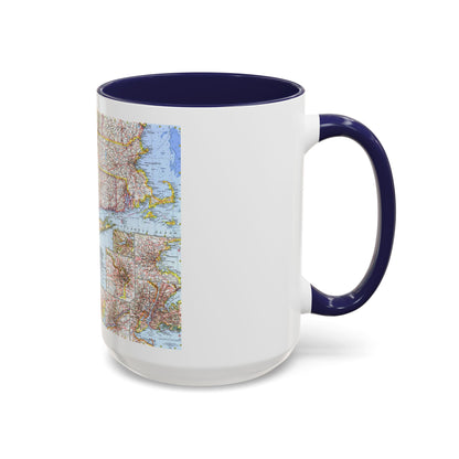 USA - Washington to Boston (1962) (Map) Accent Coffee Mug