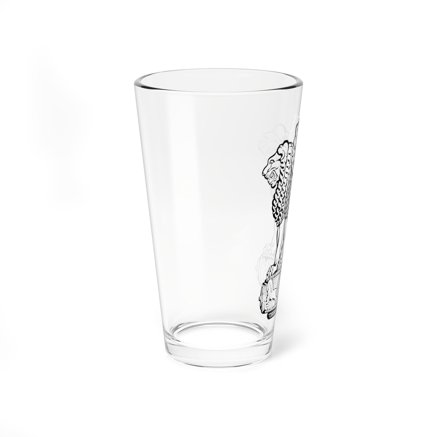 Emblem of India without motto (India) (Coat of Arms) Pint Glass 16oz