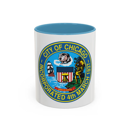 Seal of Chicago Illinois - Accent Coffee Mug
