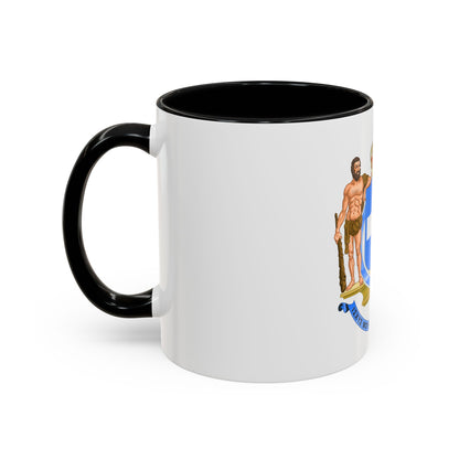 Coat of Arms of Greece (blue cross) - Accent Coffee Mug