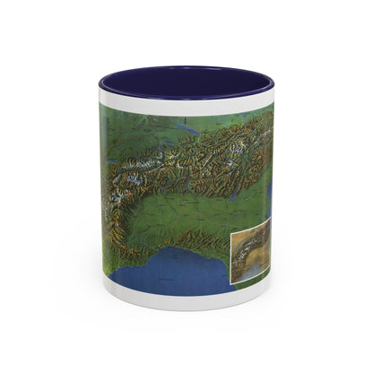 Alps, The - Europe's Backbone (1965) (Map) Accent Coffee Mug