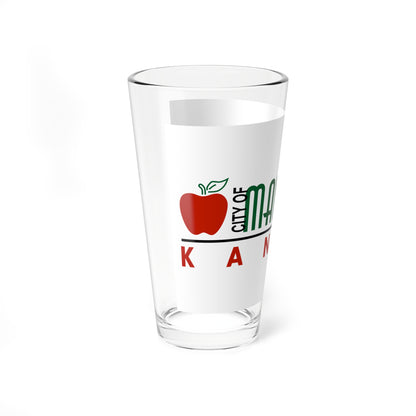 Flag of Manhattan Kansas 2009-2019 (United States) Pint Glass 16oz