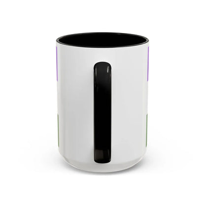 Genderqueer Pride Flag - Accent Coffee Mug-Go Mug Yourself