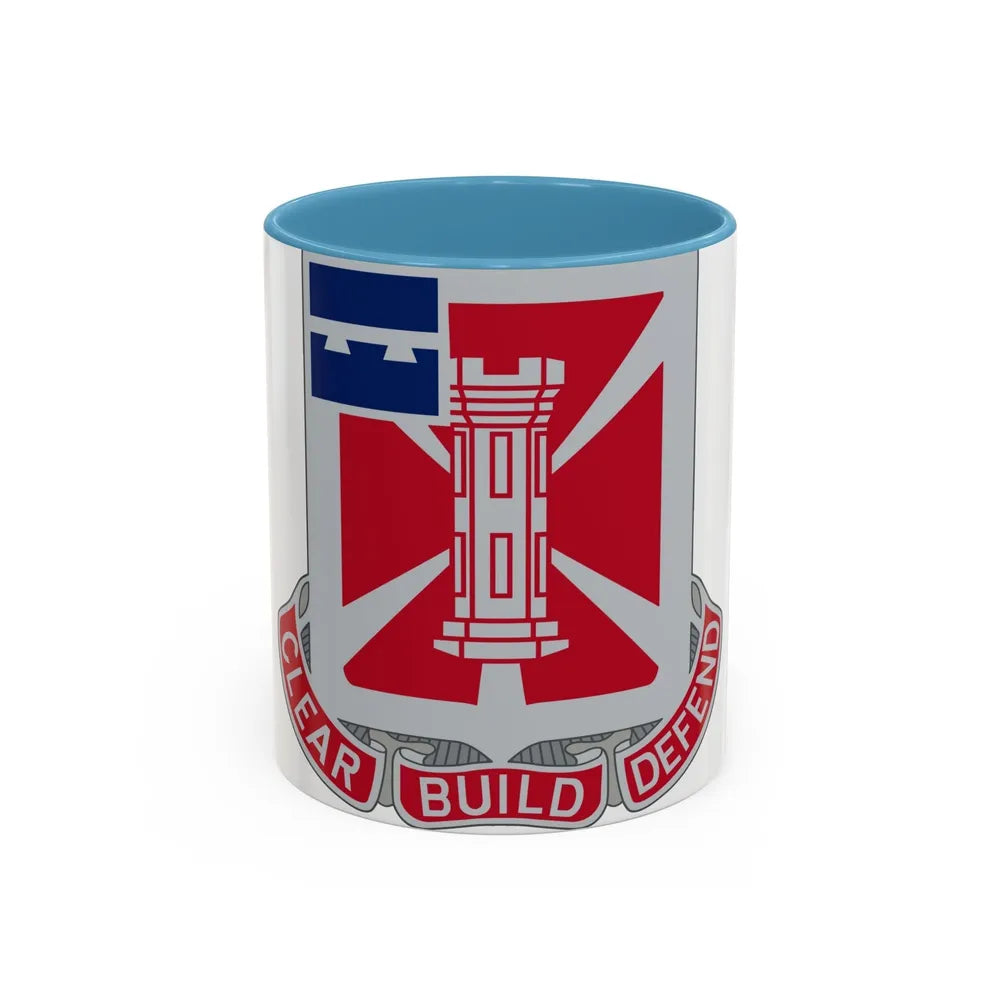 363 Engineer Battalion (U.S. Army) Accent Coffee Mug-11oz-Light Blue-Go Mug Yourself