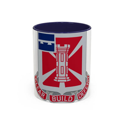 363 Engineer Battalion (U.S. Army) Accent Coffee Mug-11oz-Navy-Go Mug Yourself