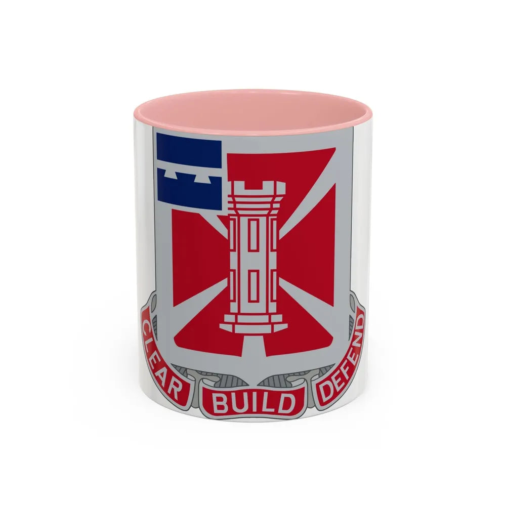 363 Engineer Battalion (U.S. Army) Accent Coffee Mug-11oz-Pink-Go Mug Yourself