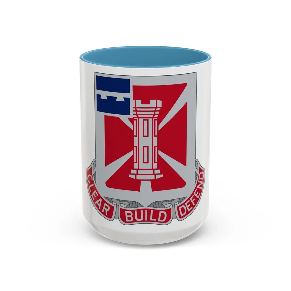 363 Engineer Battalion (U.S. Army) Accent Coffee Mug-15oz-Light Blue-Go Mug Yourself