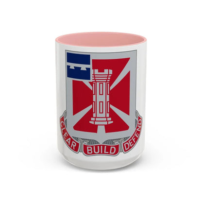 363 Engineer Battalion (U.S. Army) Accent Coffee Mug-15oz-Pink-Go Mug Yourself