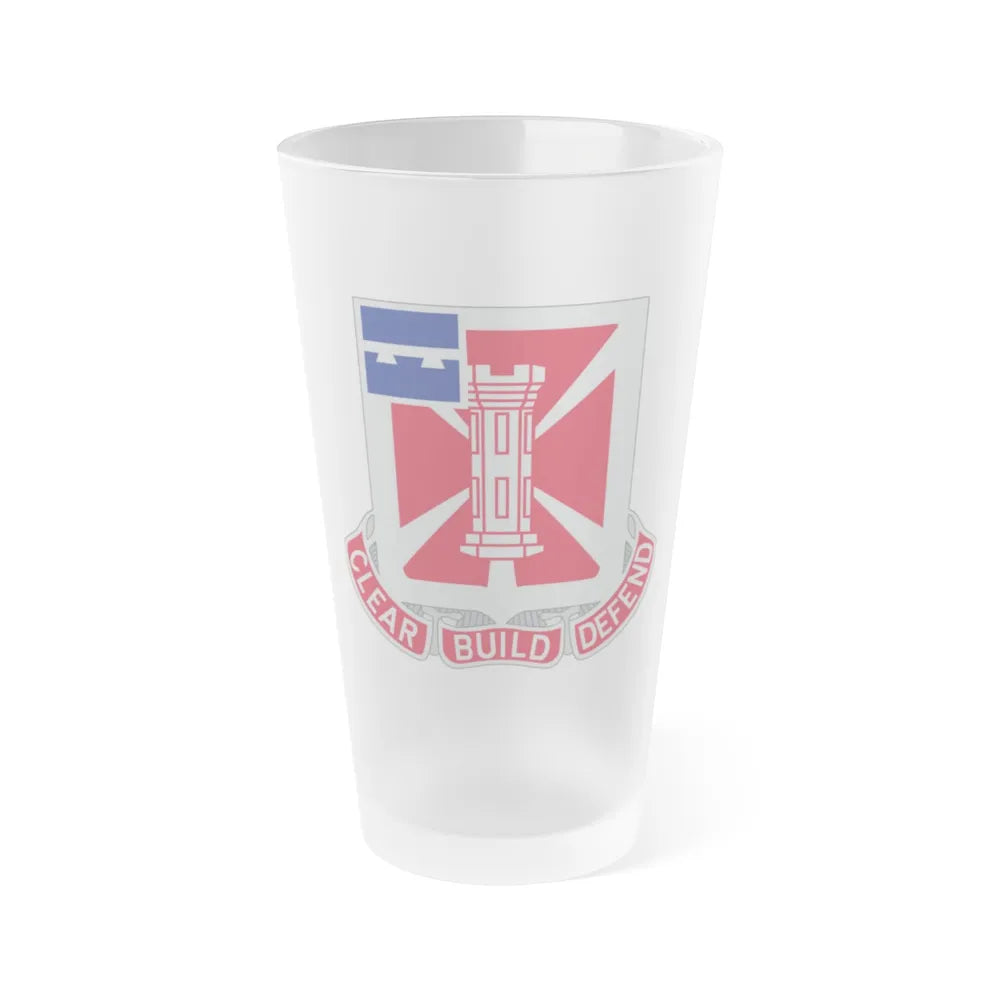 363 Engineer Battalion (U.S. Army) Frosted Pint Glass 16oz-Go Mug Yourself