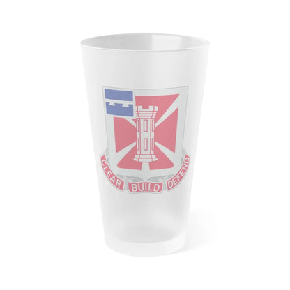 363 Engineer Battalion (U.S. Army) Frosted Pint Glass 16oz-Go Mug Yourself