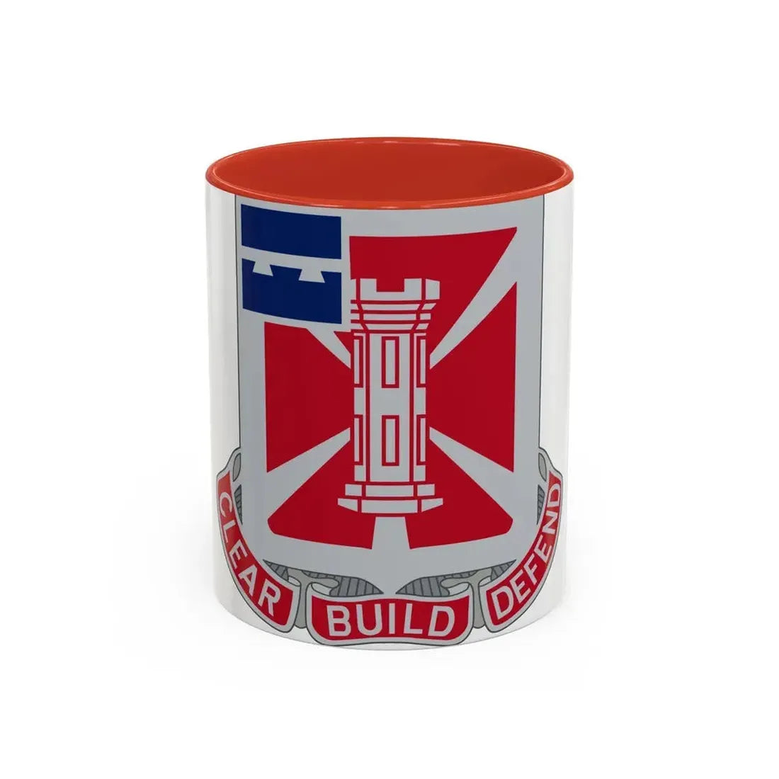 363 Engineer Battalion (U.S. Army) Accent Coffee Mug 11oz Red - Go Mug Yourself