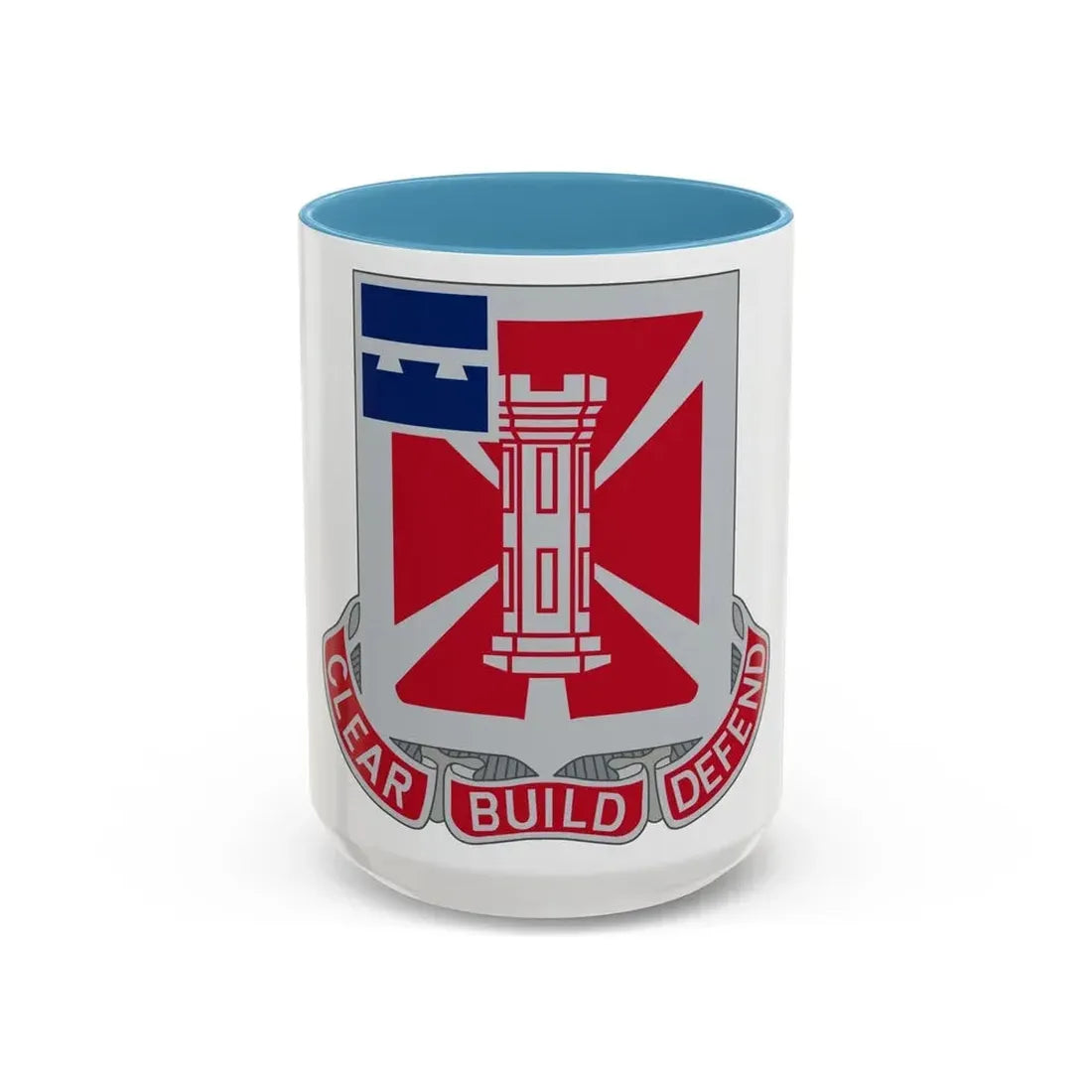 363 Engineer Battalion (U.S. Army) Accent Coffee Mug 15oz Light Blue - Go Mug Yourself