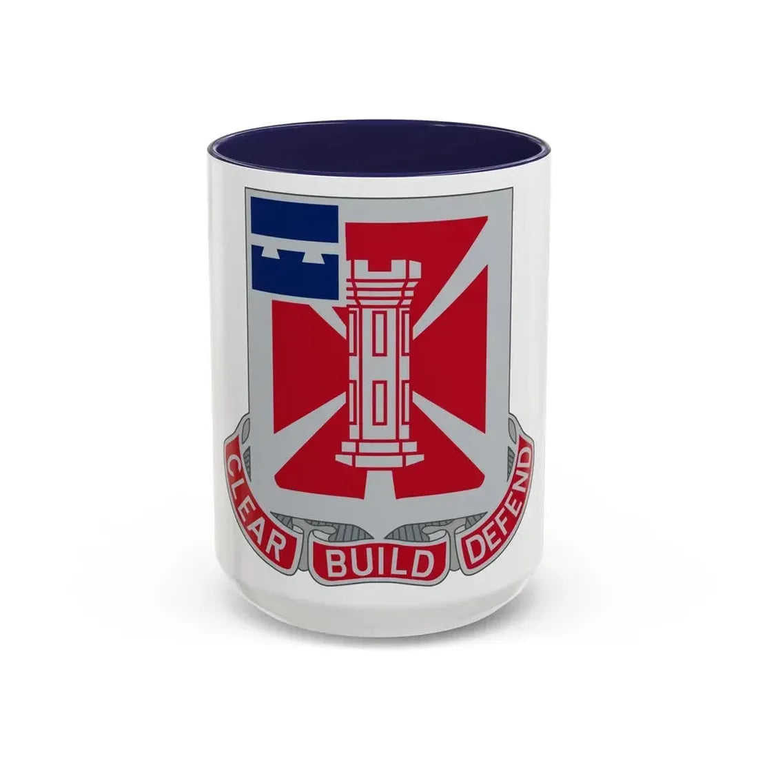 363 Engineer Battalion (U.S. Army) Accent Coffee Mug 15oz Navy - Go Mug Yourself