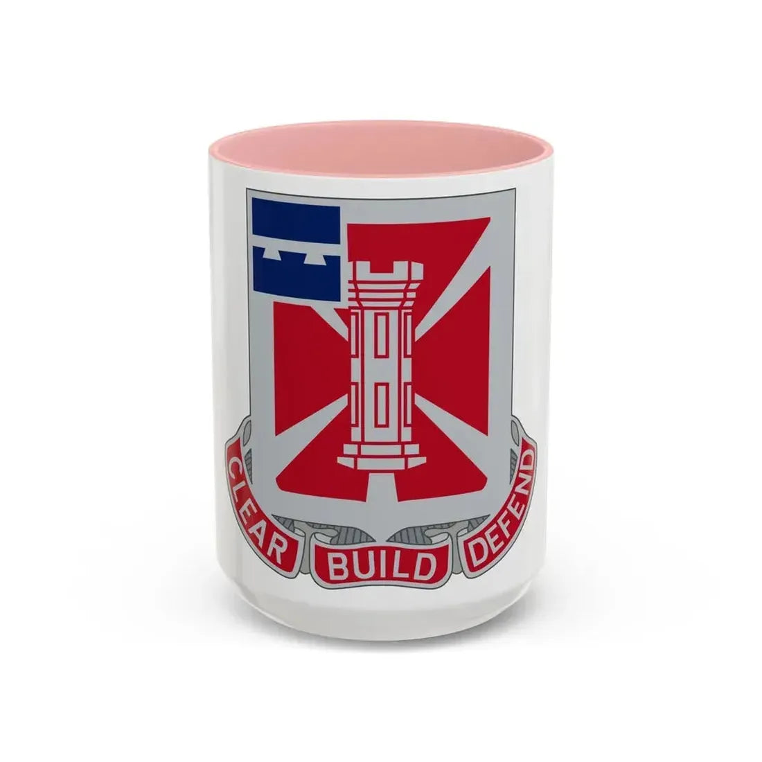 363 Engineer Battalion (U.S. Army) Accent Coffee Mug 15oz Pink - Go Mug Yourself