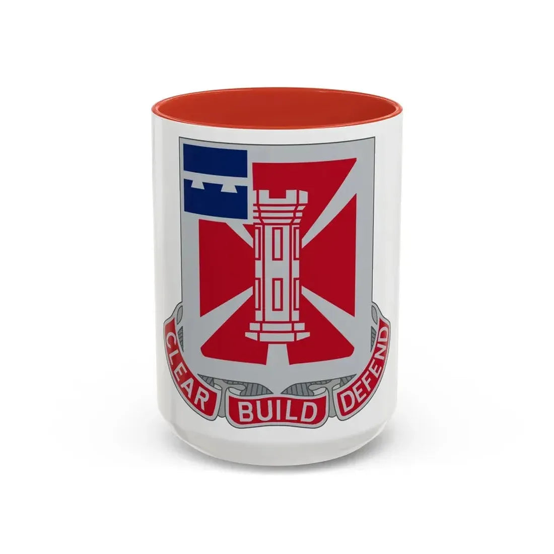 363 Engineer Battalion (U.S. Army) Accent Coffee Mug 15oz Red - Go Mug Yourself