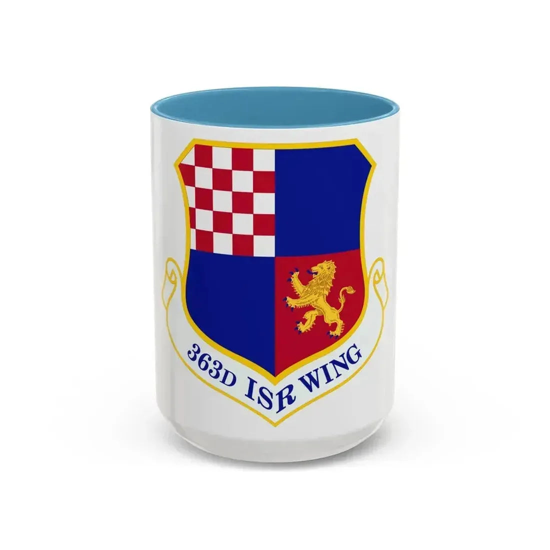 363 Intelligence Surveillance and Reconnaissance Wing ACC (U.S. Air Force) Accent Coffee Mug 15oz Light Blue - Go Mug Yourself