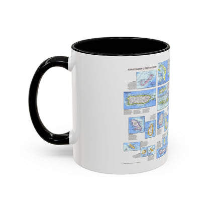 West Indies - Tourist Islands (1981) (Map) Accent Coffee Mug