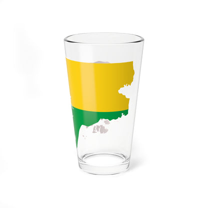 Flag map of Guinea-Bissau (Guinea) Pint Glass 16oz