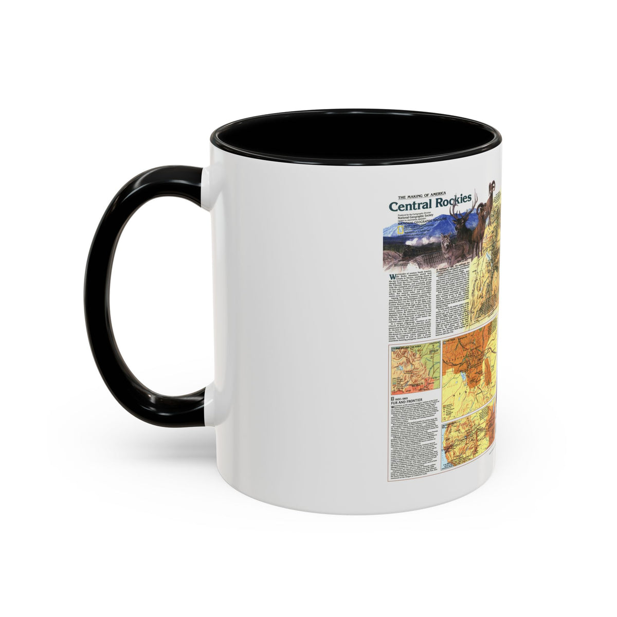 USA - Central Rockies 2 (1984) (Map) Accent Coffee Mug