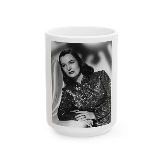 Ella Raines #72 (Vintage Female Icon) White Coffee Mug-15oz-Go Mug Yourself