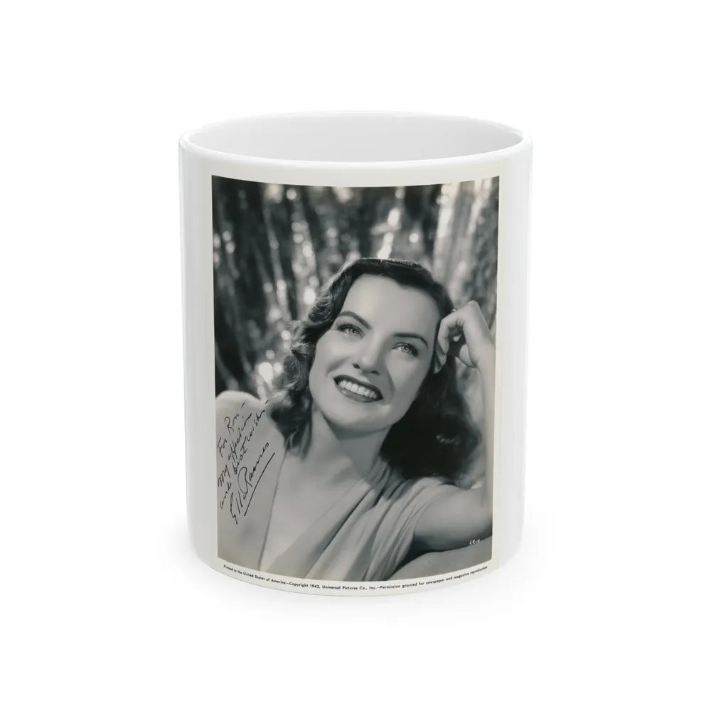 Ella Raines #238 (Vintage Female Icon) White Coffee Mug-11oz-Go Mug Yourself