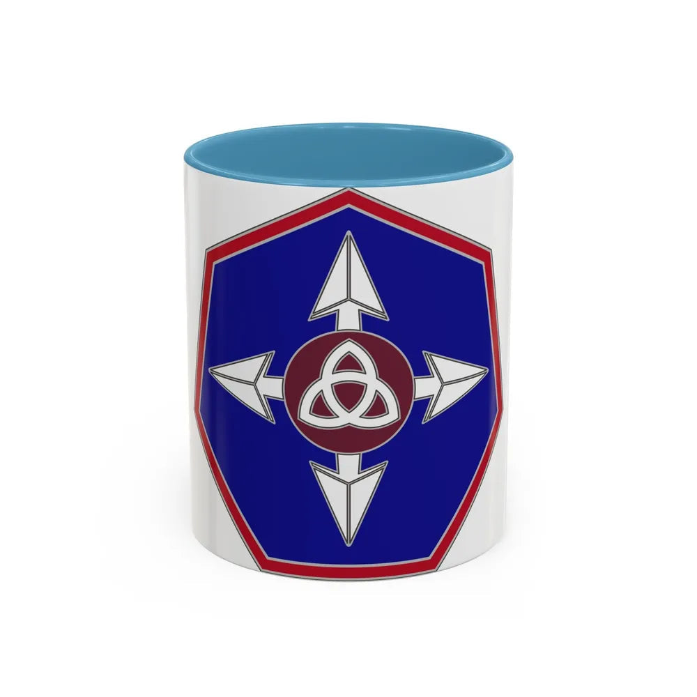 364 Sustainment Command (U.S. Army) Accent Coffee Mug-11oz-Light Blue-Go Mug Yourself