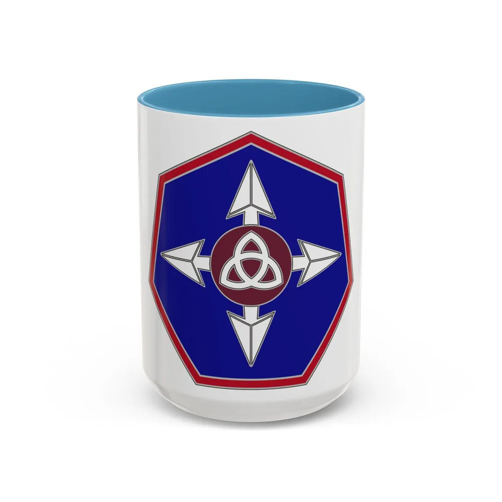 364 Sustainment Command (U.S. Army) Accent Coffee Mug-15oz-Light Blue-Go Mug Yourself